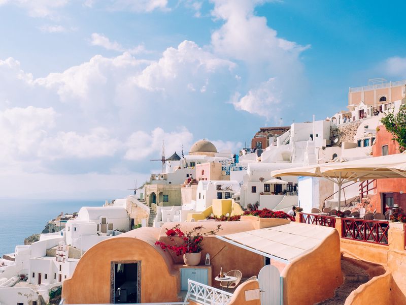 Download Wallpaper 800x600 City Architecture Buildings Oia Greece Pocket Pc Pda Hd Background