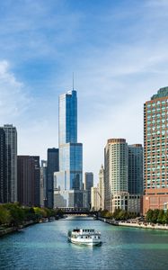 Preview wallpaper city, river, buildings, chicago, usa