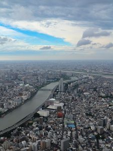 Preview wallpaper city, river, buildings, tokyo