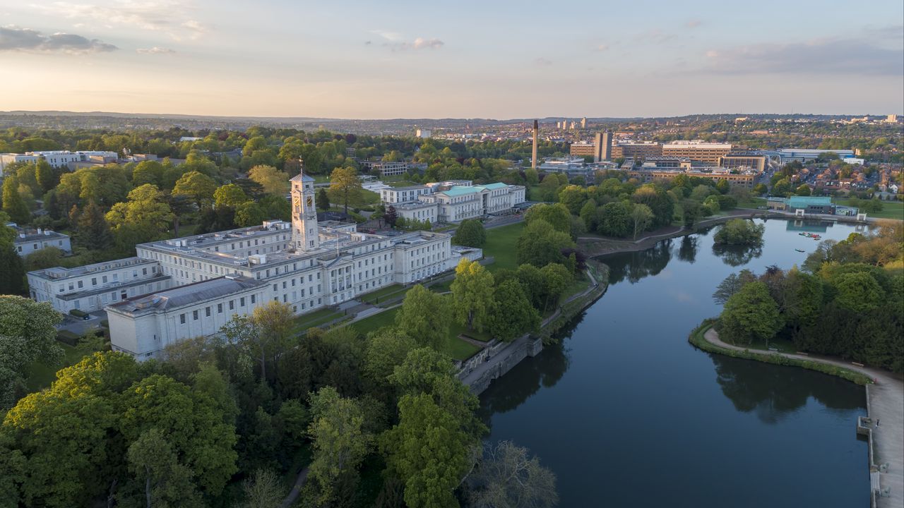 Wallpaper city, river, buildings, aerial view, overview