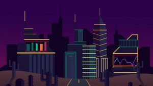 Preview wallpaper city, road, cactus