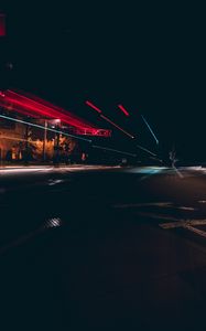 Preview wallpaper city, road, lighting