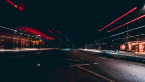Preview wallpaper city, road, lighting