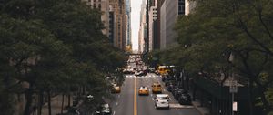 Preview wallpaper city, road, marking, buildings, cars