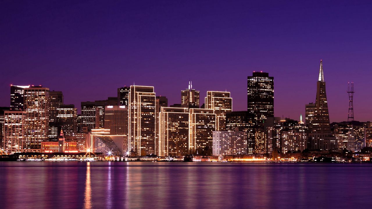 Wallpaper city, san francisco, lights, night