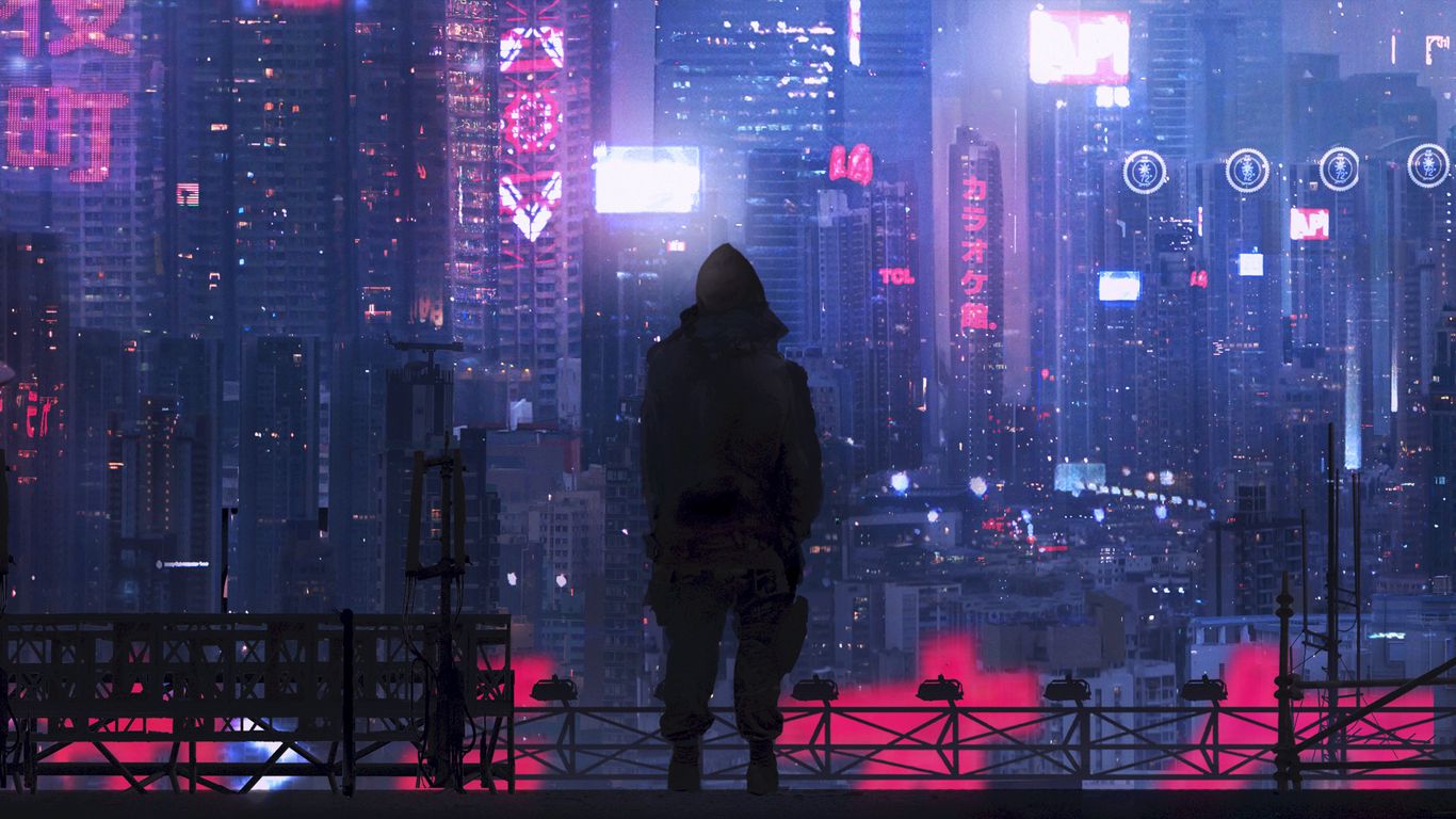 1366x768 Resolution Cyberpunk Artwork 1366x768 Resolution Wallpaper -  Wallpapers Den