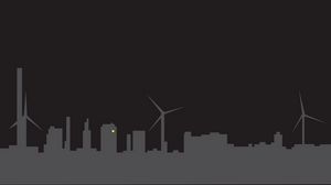 Preview wallpaper city, silhouette, minimalism