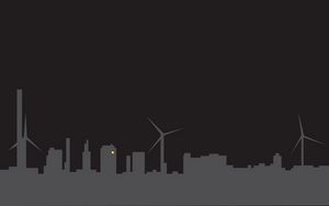 Preview wallpaper city, silhouette, minimalism