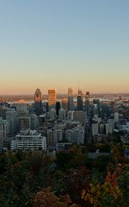 Preview wallpaper city, skyline, buildings, autumn