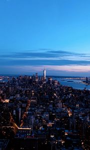 Preview wallpaper city, skyline, buildings, evening