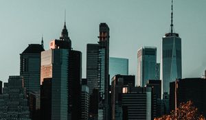 Preview wallpaper city, skyscraper, architecture, buildings, sea