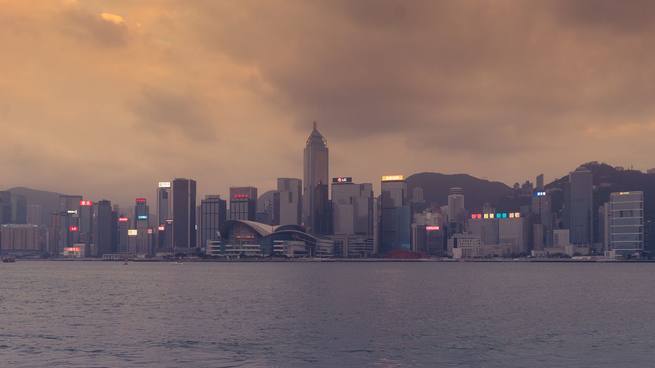 Wallpaper city, skyscraper, buildings, architecture, water