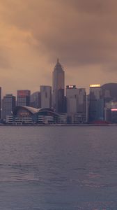 Preview wallpaper city, skyscraper, buildings, architecture, water