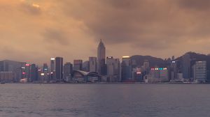 Preview wallpaper city, skyscraper, buildings, architecture, water