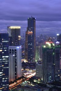 Preview wallpaper city, skyscraper, buildings, night, lights