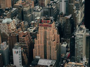 Preview wallpaper city, skyscrapers, architecture, aerial view, buildings, usa