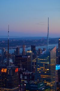 Preview wallpaper city, skyscrapers, buildings, evening, architecture