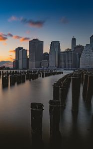 Preview wallpaper city, skyscrapers, evening, new york, usa