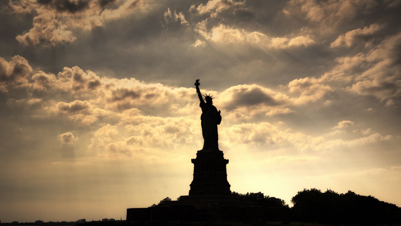 Wallpaper city, statue, statue of liberty, new york