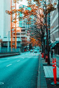 Preview wallpaper city, street, buildings, traffic, road, asphalt
