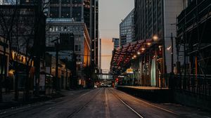 Preview wallpaper city, street, buildings, road