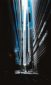 Preview wallpaper city, street, buildings, road, cars