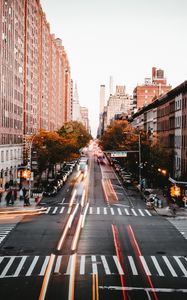 Preview wallpaper city, street, movement, buildings, markup, new york