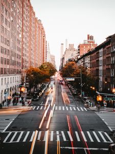 Preview wallpaper city, street, movement, buildings, markup, new york