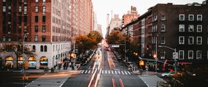 Preview wallpaper city, street, movement, buildings, markup, new york