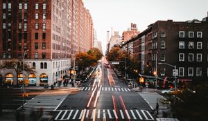 Preview wallpaper city, street, movement, buildings, markup, new york