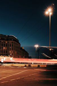 Preview wallpaper city, street, night, long exposure, dark