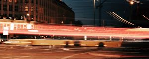 Preview wallpaper city, street, night, long exposure, dark