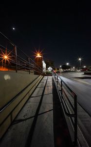 Preview wallpaper city, street, passage, construction, handrails