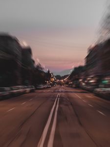 Preview wallpaper city, street, speed, movement