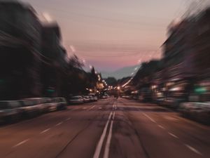 Preview wallpaper city, street, speed, movement
