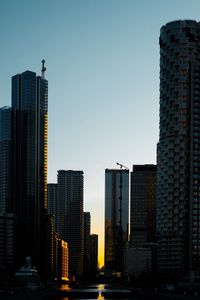 Preview wallpaper city, streets, buildings, sunset