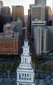 Preview wallpaper city, streets, flag, usa