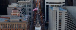 Preview wallpaper city, streets, flag, usa