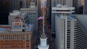 Preview wallpaper city, streets, flag, usa