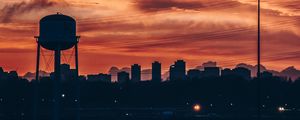 Preview wallpaper city, sunset, buildings