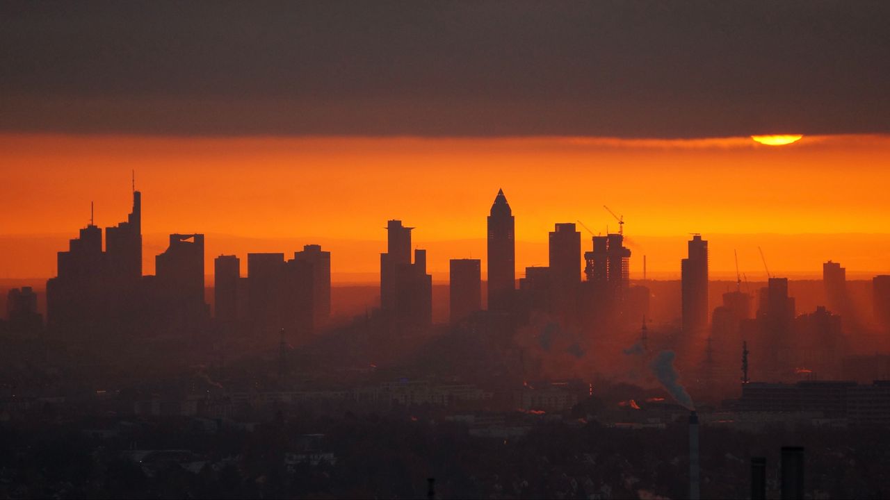 Wallpaper city, sunset, buildings, dusk, view