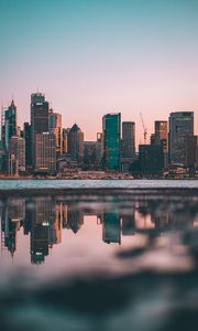 Preview wallpaper city, sunset, panorama, australia