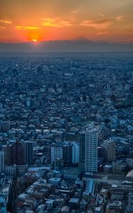 Preview wallpaper city, top view, buildings, skyline, tokyo, japan