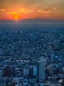 Preview wallpaper city, top view, buildings, skyline, tokyo, japan