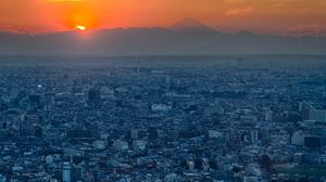 Preview wallpaper city, top view, buildings, skyline, tokyo, japan