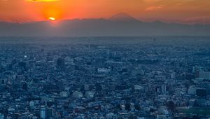 Preview wallpaper city, top view, buildings, skyline, tokyo, japan