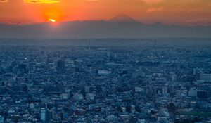 Preview wallpaper city, top view, buildings, skyline, tokyo, japan