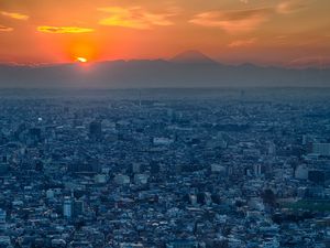 Preview wallpaper city, top view, buildings, skyline, tokyo, japan