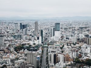 Preview wallpaper city, top view, tokyo