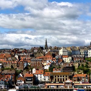 Preview wallpaper city, tower, buildings, architecture, roofs